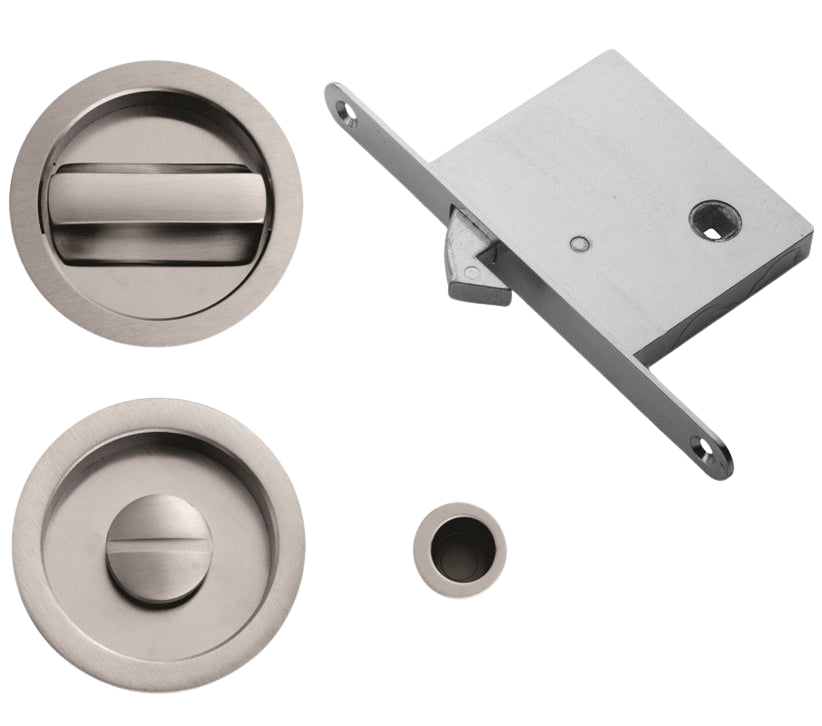 Round Privacy Flush Pull Set