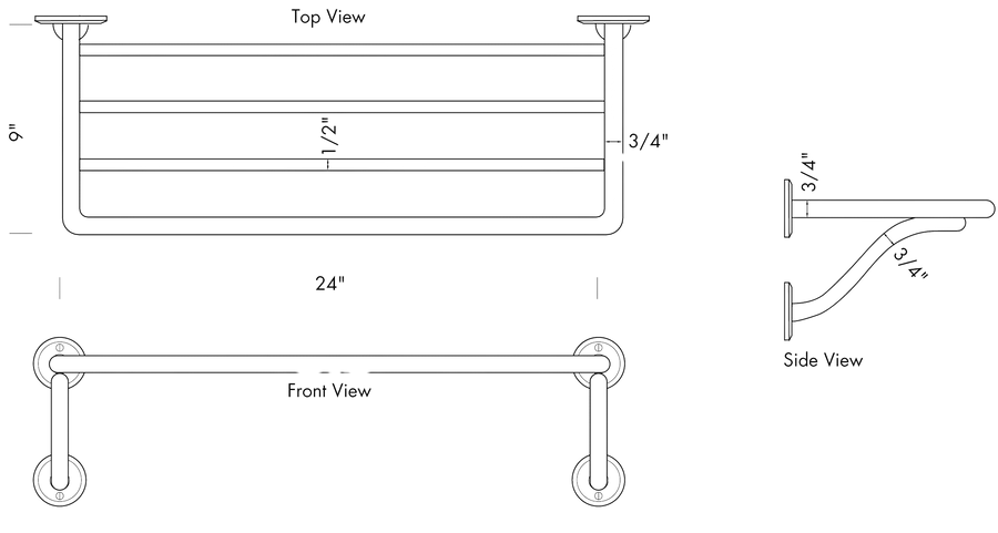 Sun Valley Bronze Towel Rack