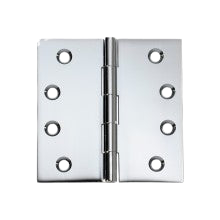 Polished Chrome Butt Hinge Fixed Pin