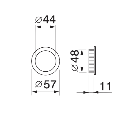 Round Flush Pull Set